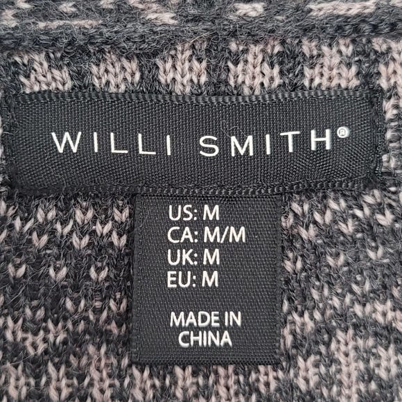 Willi Smith Womens Medium‎ Gray Open Front Merino Wool Cardigan Sweater - Picture 3 of 3